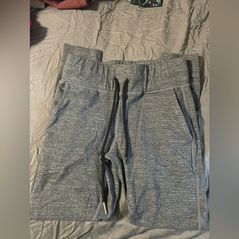 Gray Jogger Pants with Drawstring